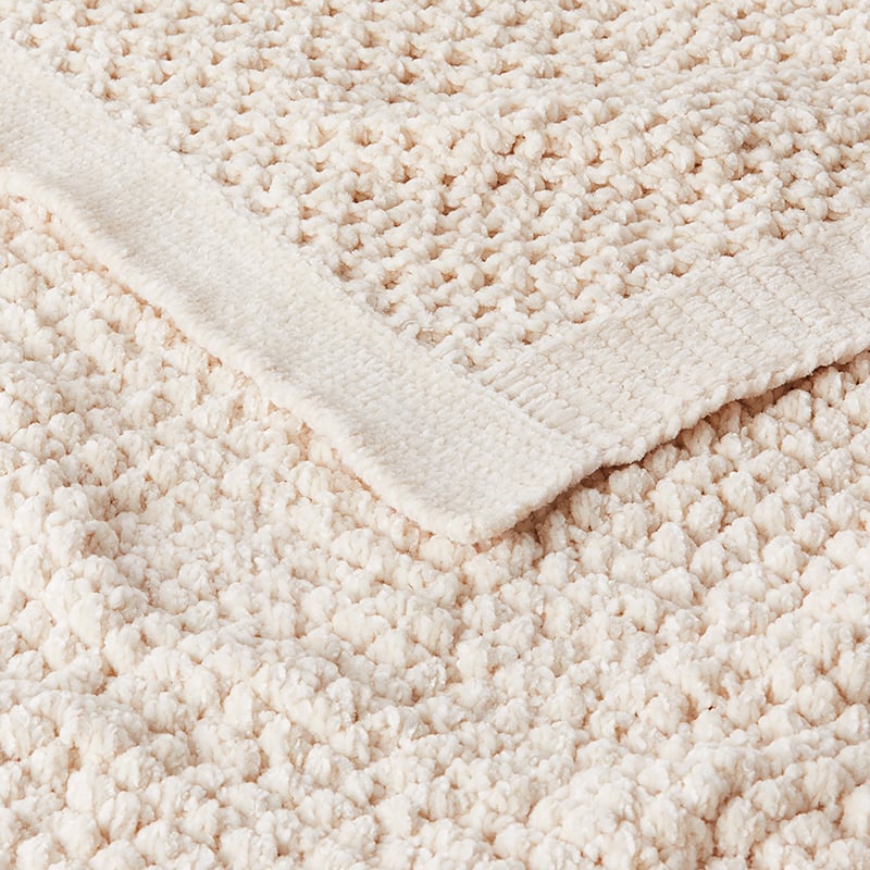 Amelie Ivory Chenille Throw 