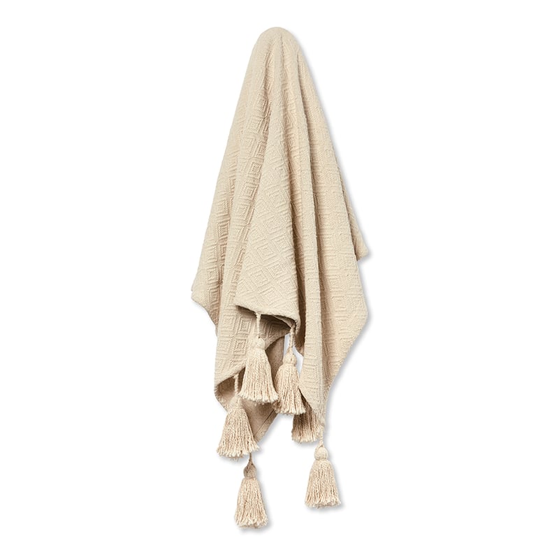 Manarola Natural Tassel Throw