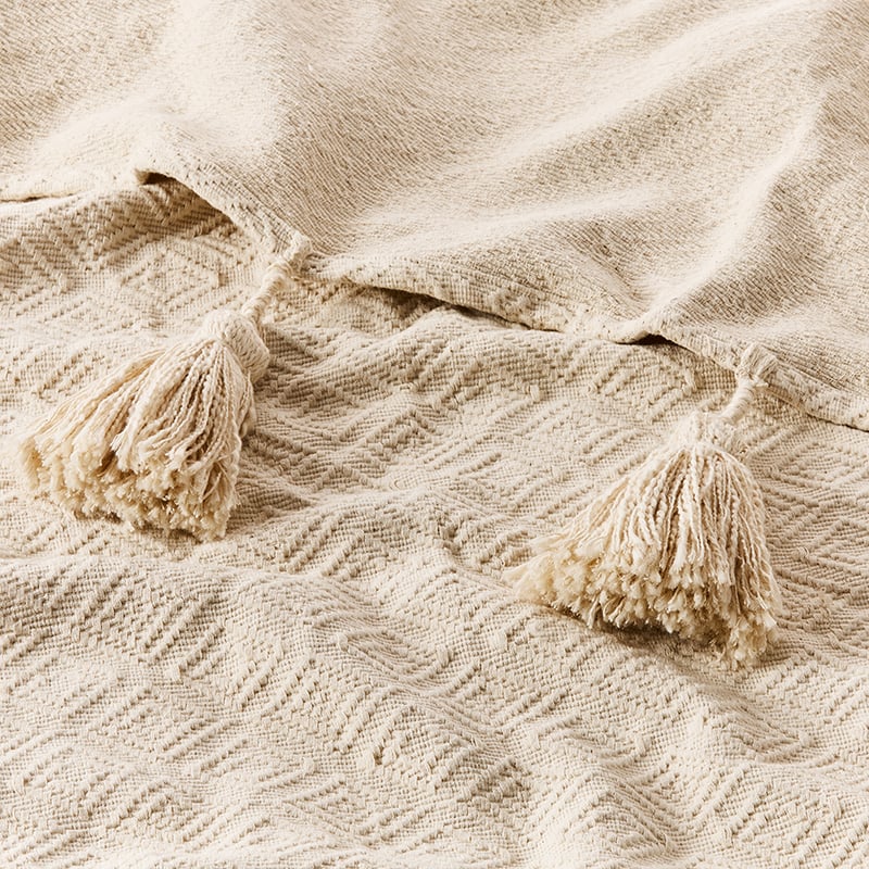Manarola Natural Tassel Throw