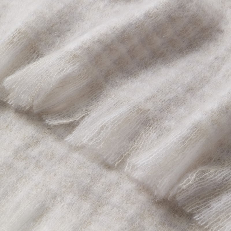 Mohair Throw Oyster 