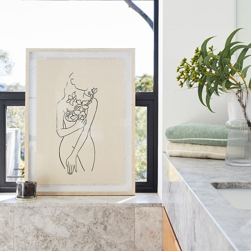 Figure On Linen Portrait Wall Art