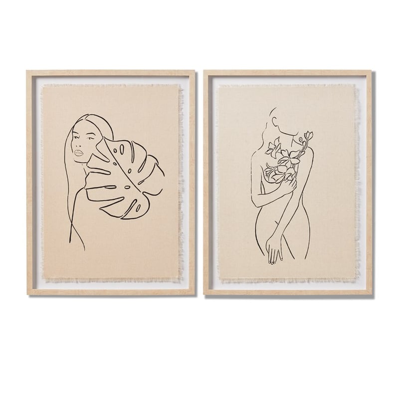 Figure On Linen Pose Wall Art