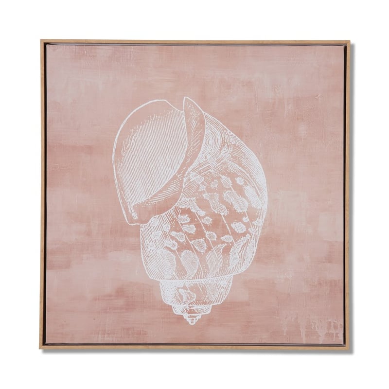 Hamptons Canvas 60x60cm Faded Terracotta Coral