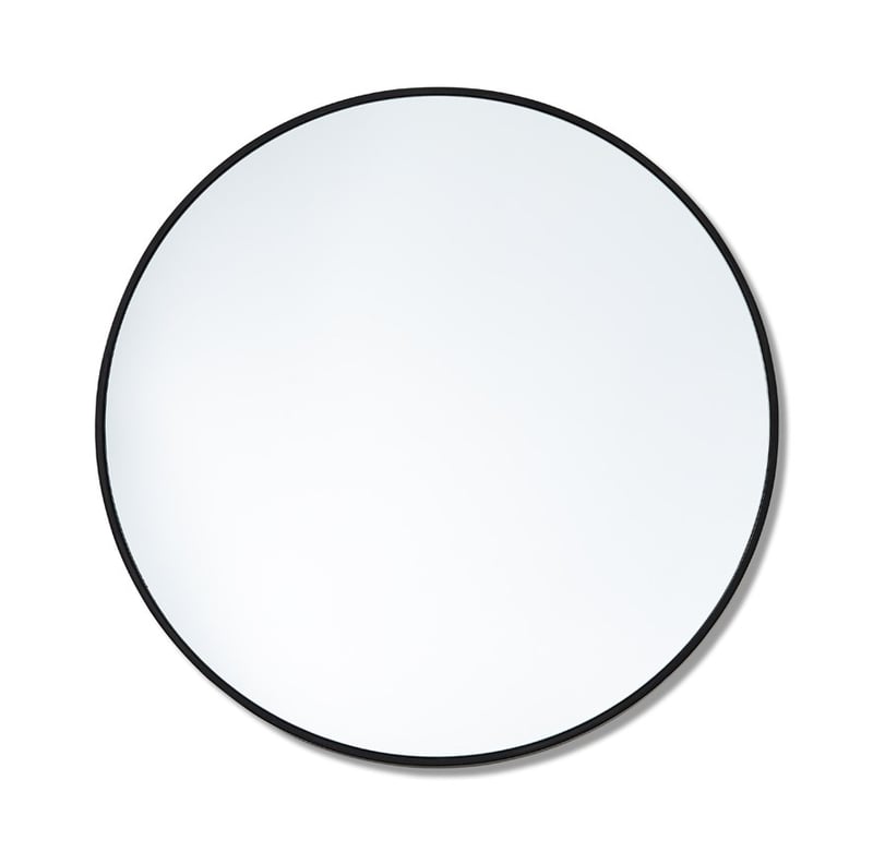 Horizon Black Round Mirror