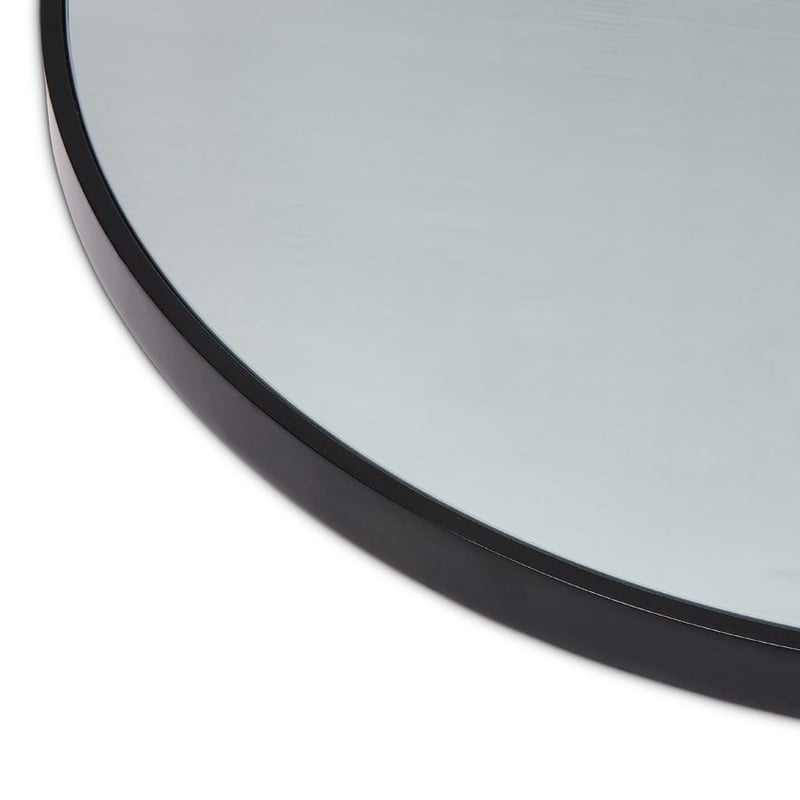 Horizon Black Round Mirror