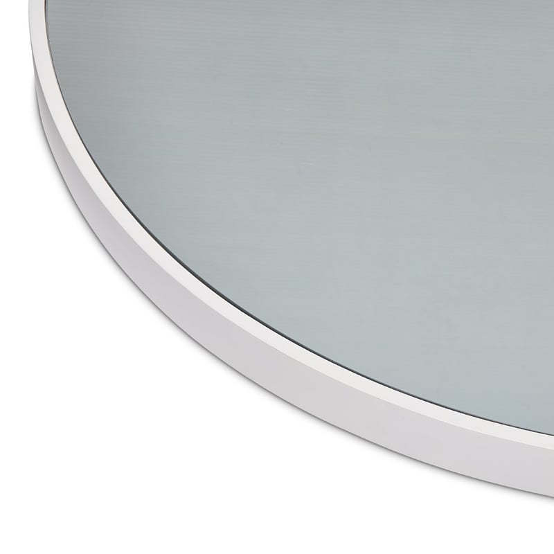 Horizon White Round Mirror