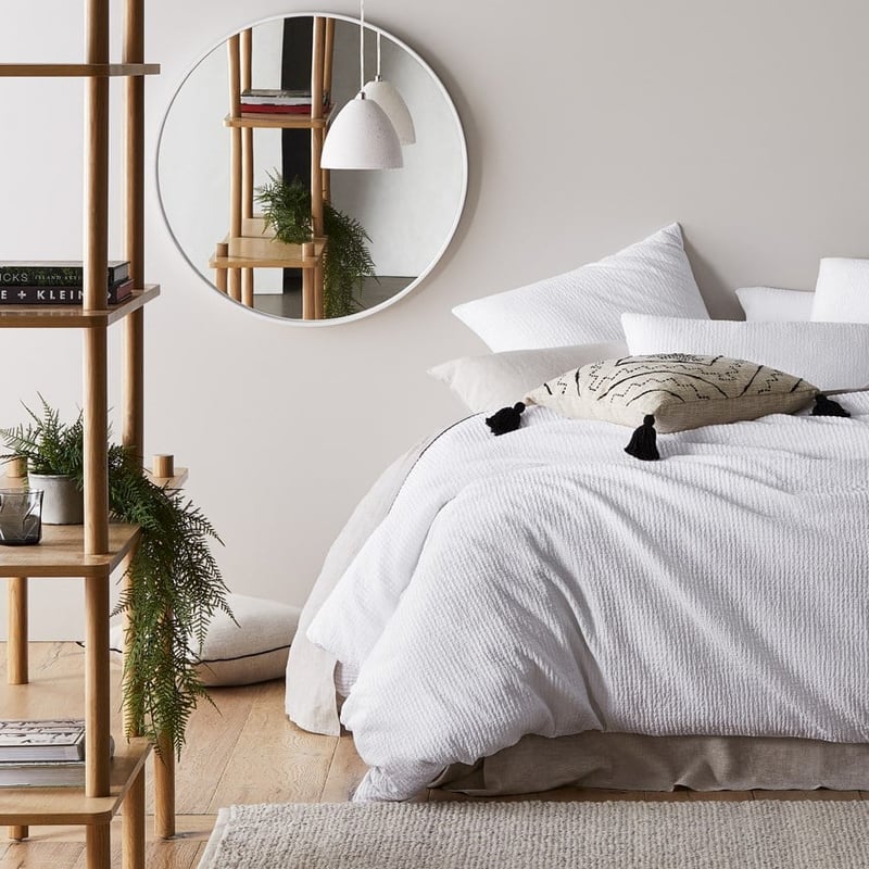 Horizon White Round Mirror