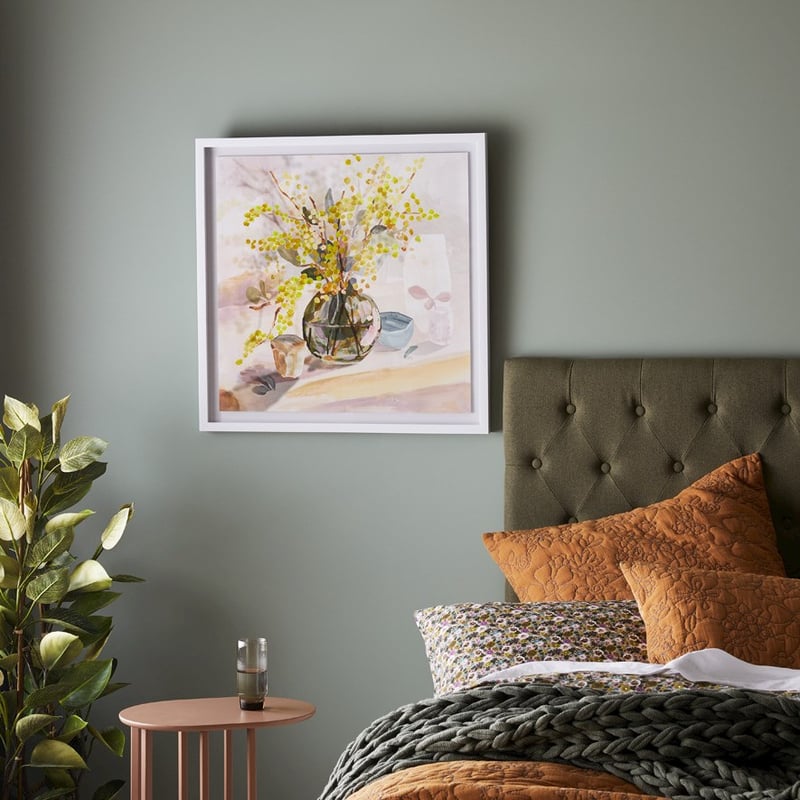 Soulful Amber Wattle Floral Wall Art