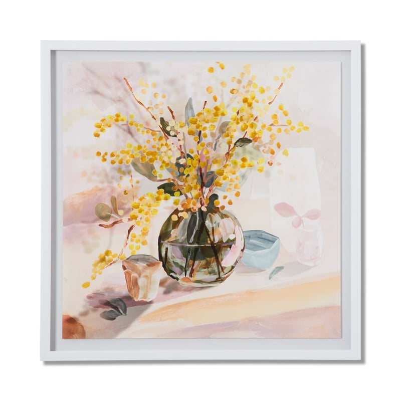 Soulful Amber Wattle Floral Wall Art