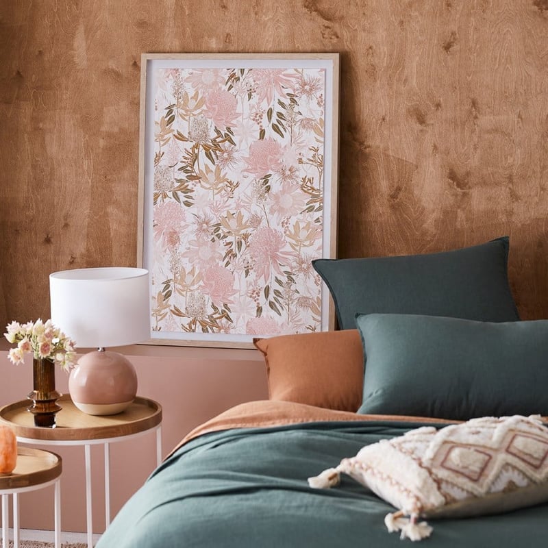 Wild Bloom Artwork H100x70cm Blush Winter Floral