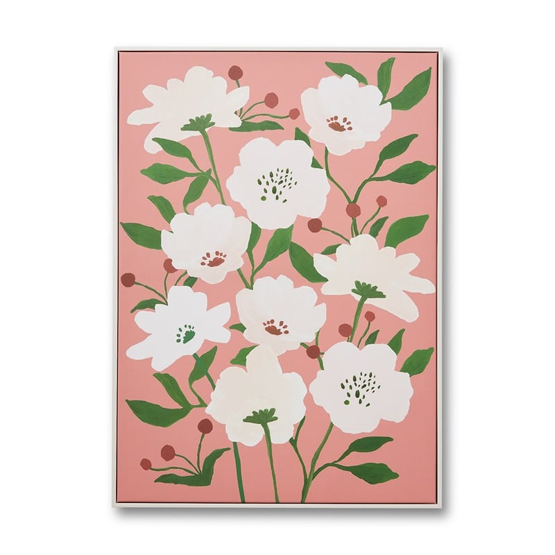 Kitsch Soft Magenta Bloom Floral Canvas