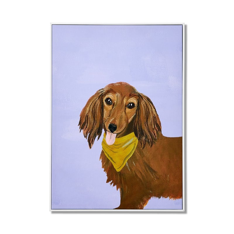 Kitsch Lilac Dachshund Pet Canvas