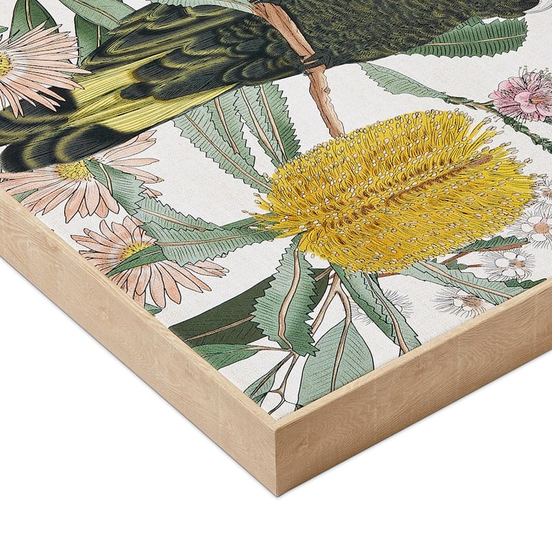 Native Bushland Natural Natural Black Cockatoo Wall Art