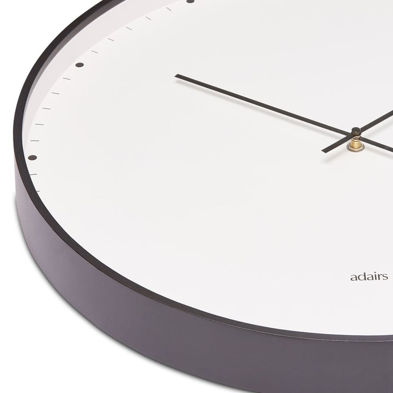 Brody Black Round Wall Clock 