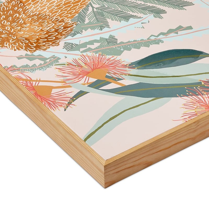Bold Native Canvas H90x60cm Blush Banksia