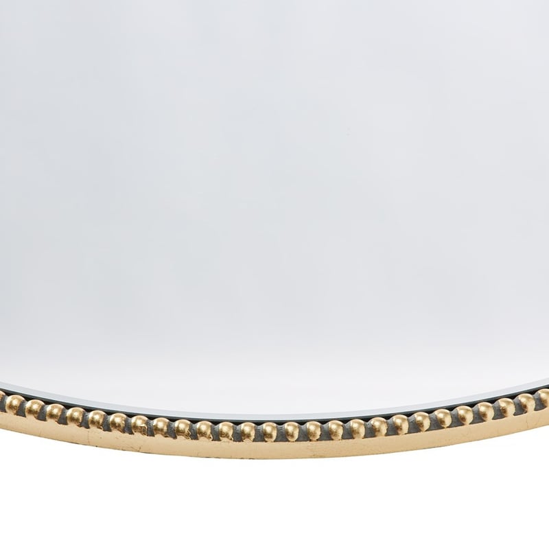 Silas Antique Gold Round Mirror 