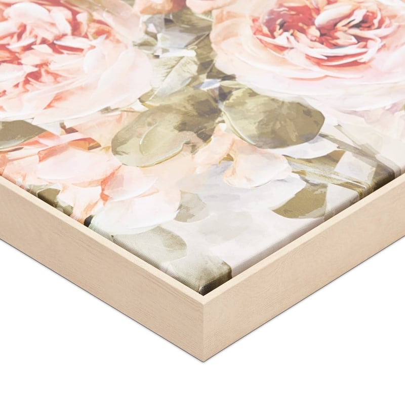 Bold Floral Canvas H90x60cm Grey Floral