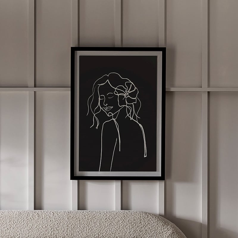 Natural Beauty Flower In Hair Framed Portrait
