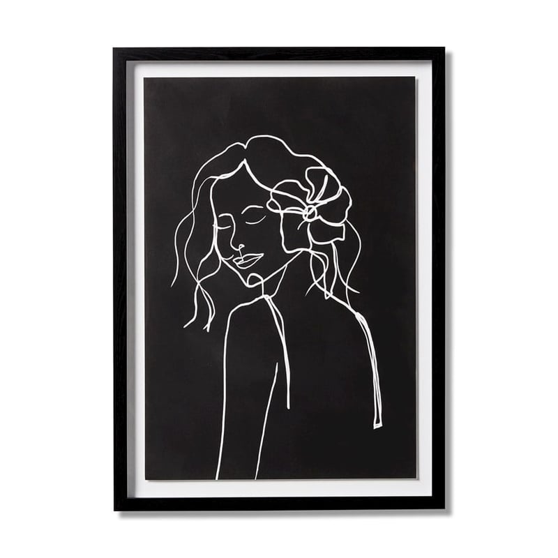 Natural Beauty Flower In Hair Framed Portrait