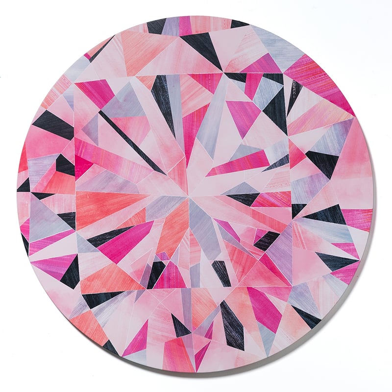 Facet Wall Art Pink