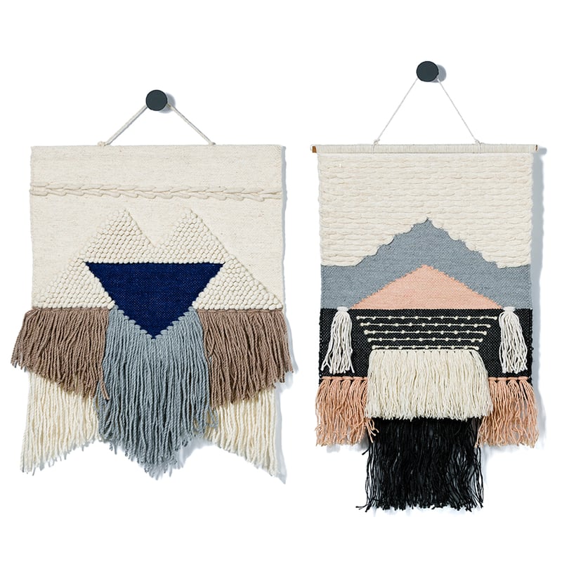 Aztec Wall Hangings Azure & Pink 
