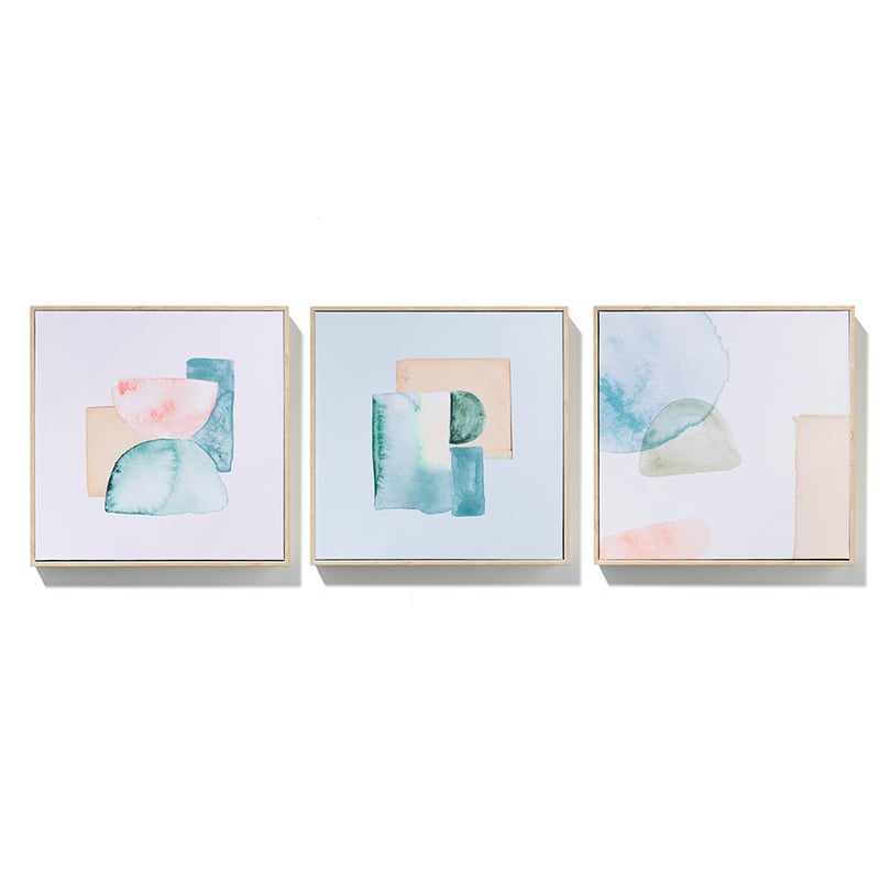 Collage Abstract Canvas Soft Grey