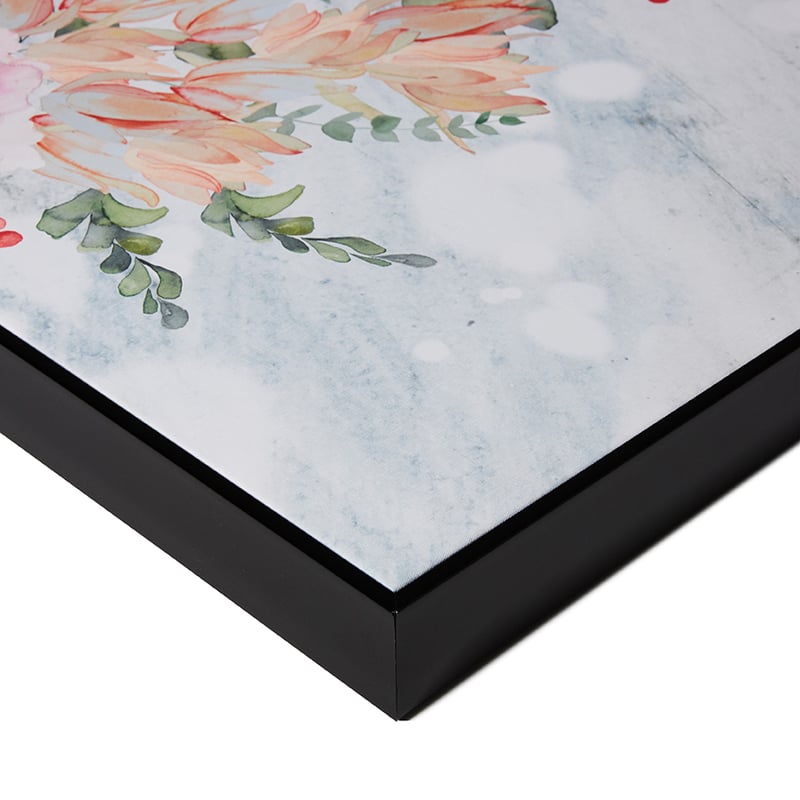 Wreath Canvas Fuchsia Floral