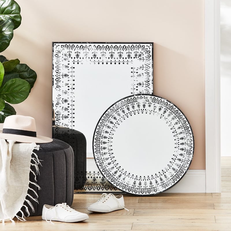 Batik Black Rectangular Mirror 