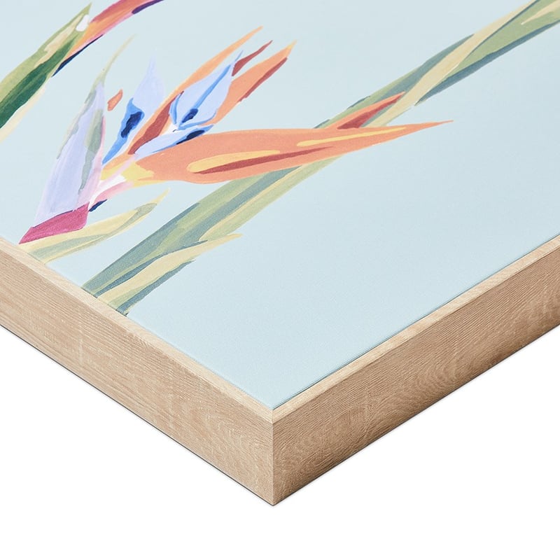 Tropical Canvas Orange Bird of Paradise Wall Art