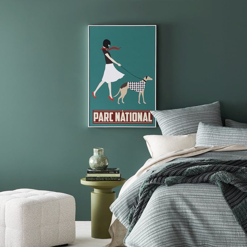 Vintage Dark Sage Parc National Poster 