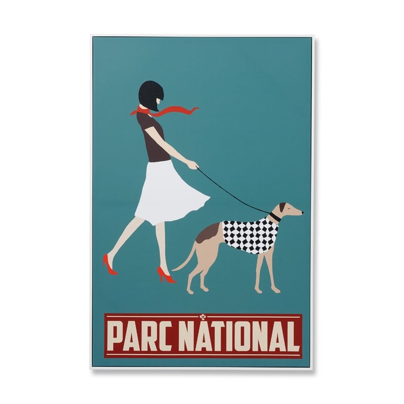 Vintage Dark Sage Parc National Poster 