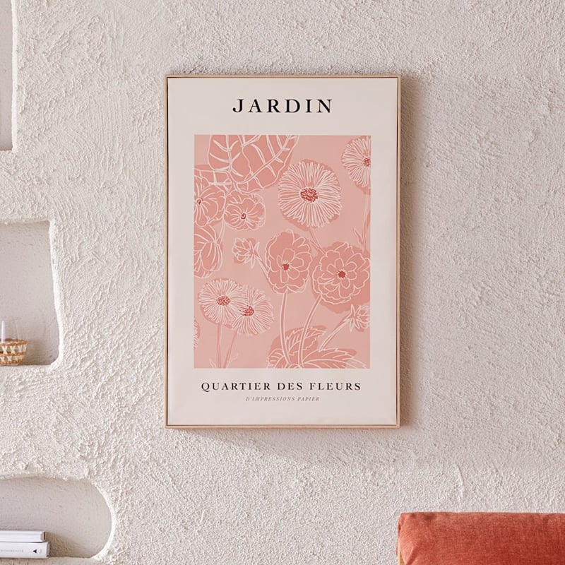 Vintage Dusty Pink Jardin Poster