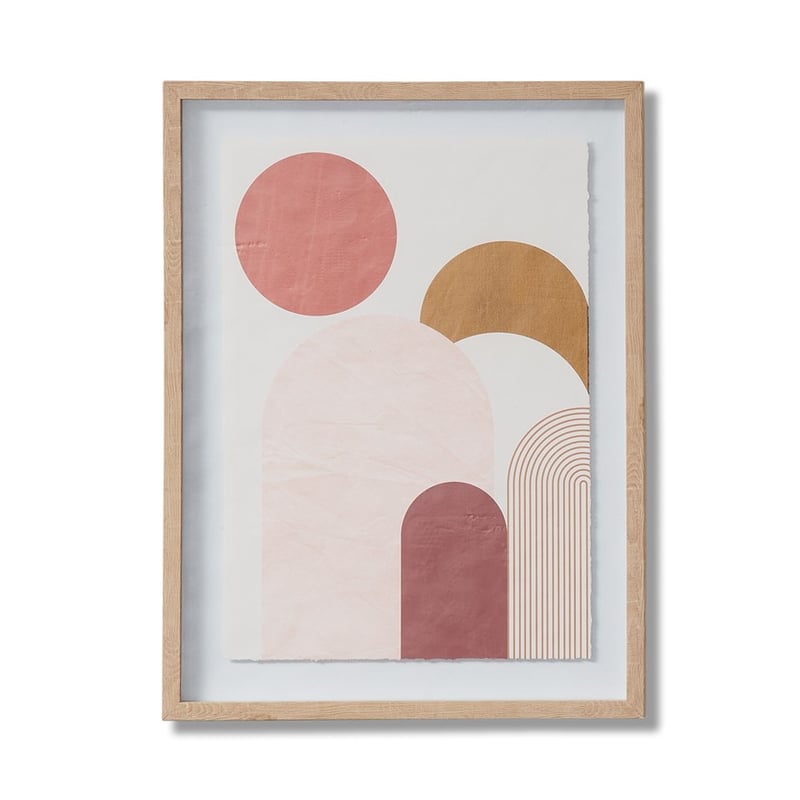 Simple Geo Blush Distant Moon Wall Art