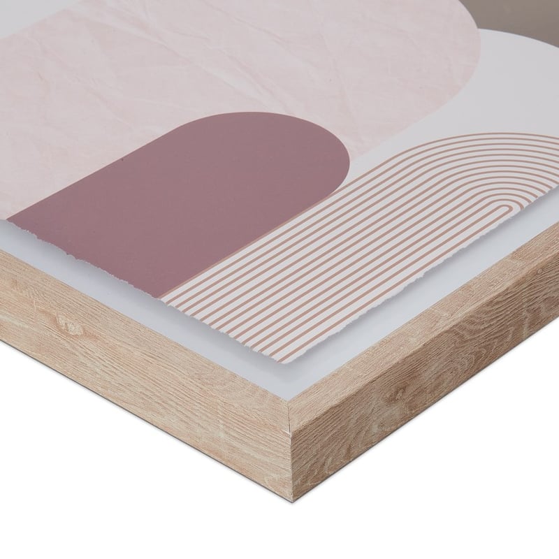 Simple Geo Blush Distant Moon Wall Art