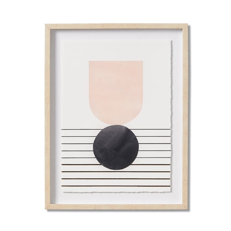 Simple Geo Blush Striped Wall Art