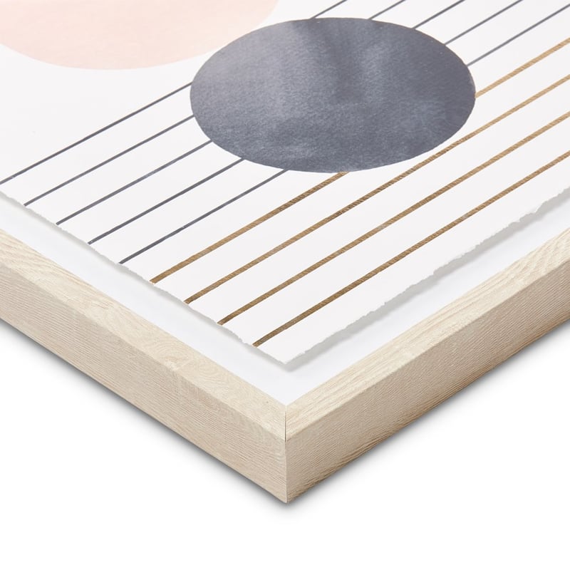 Simple Geo Blush Striped Wall Art