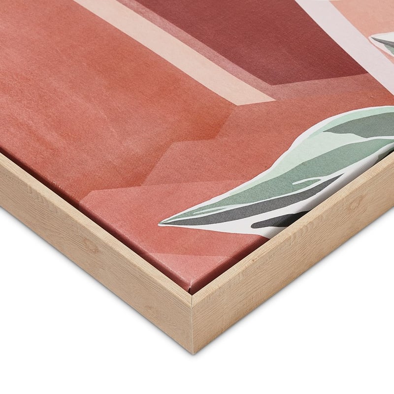 Desert Riad Canvas H90x60cm Terracotta Abstract