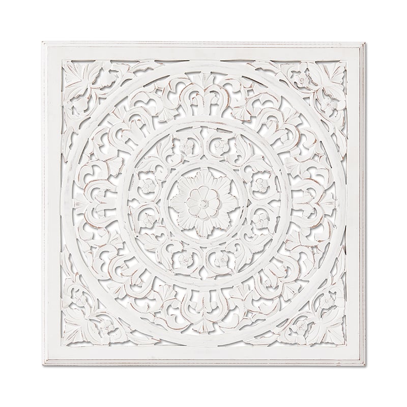 Mia Antique White Small Wall Sculpture