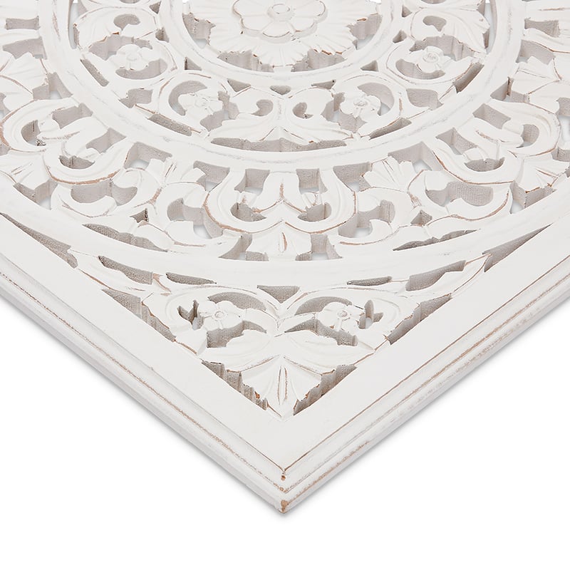 Mia Antique White Small Wall Sculpture