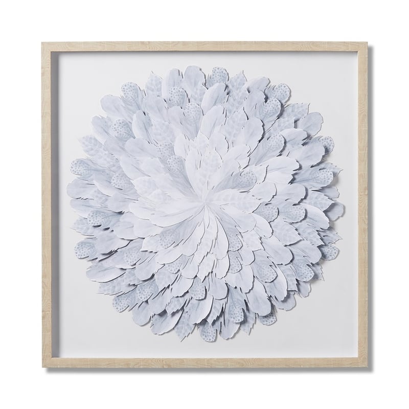 Feather Print Juju Dove Grey Paper Cut Wall Art