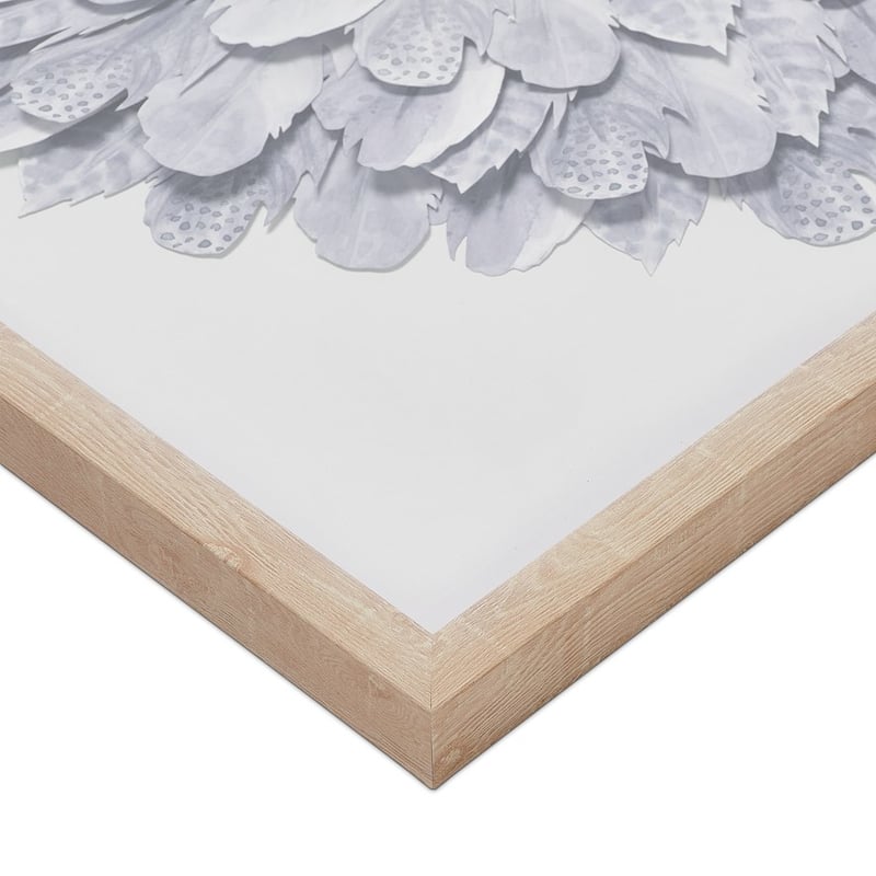 Feather Print Juju Dove Grey Paper Cut Wall Art