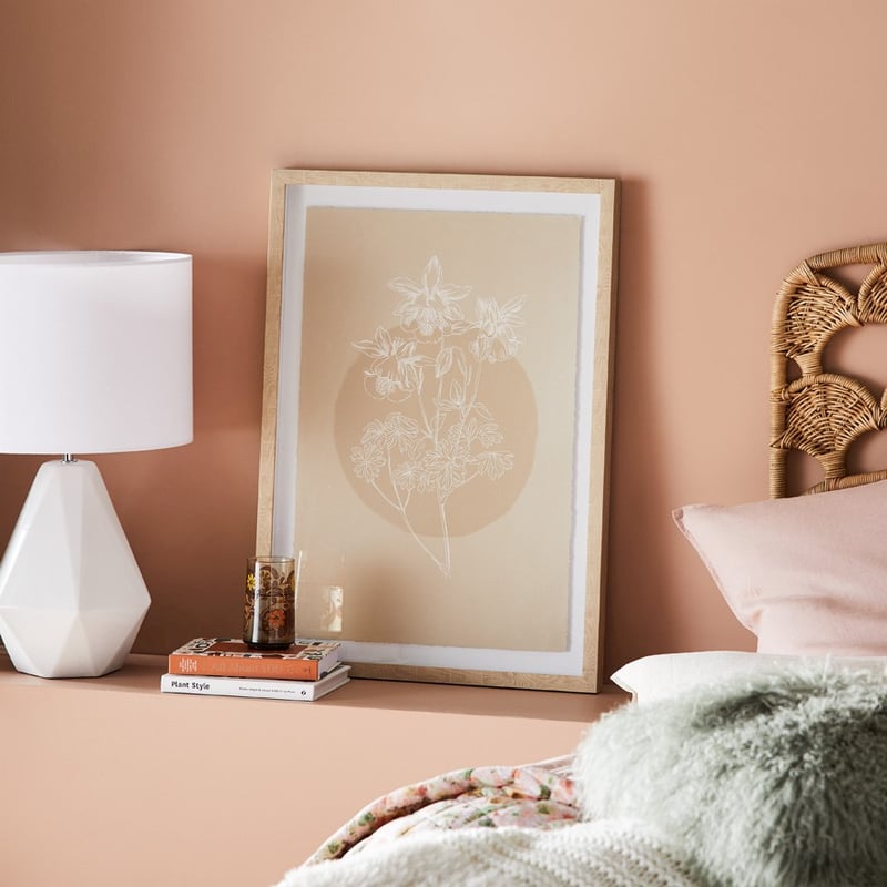 Sun Floral Canvas H70x50cm Sand Bloom