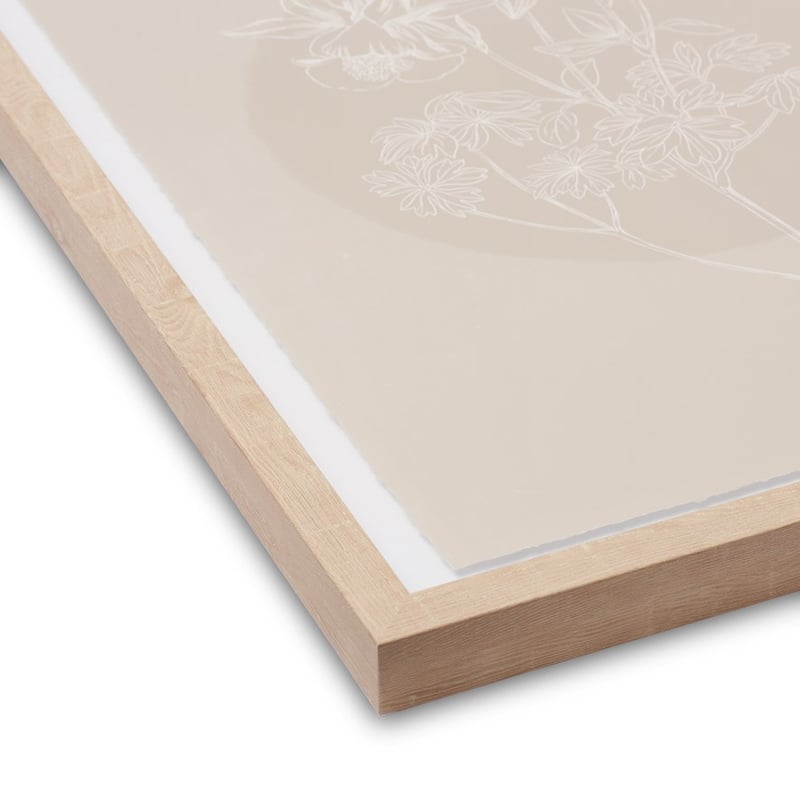 Sun Floral Canvas H70x50cm Sand Bloom