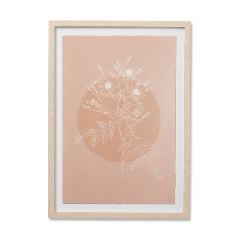 Sun Floral Canvas H70x50cm Terracotta Bloom
