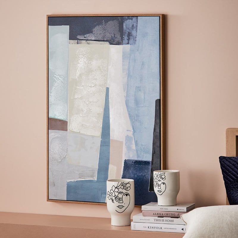 Patchwork Cloud Blue Grey Skies Field Wall Art