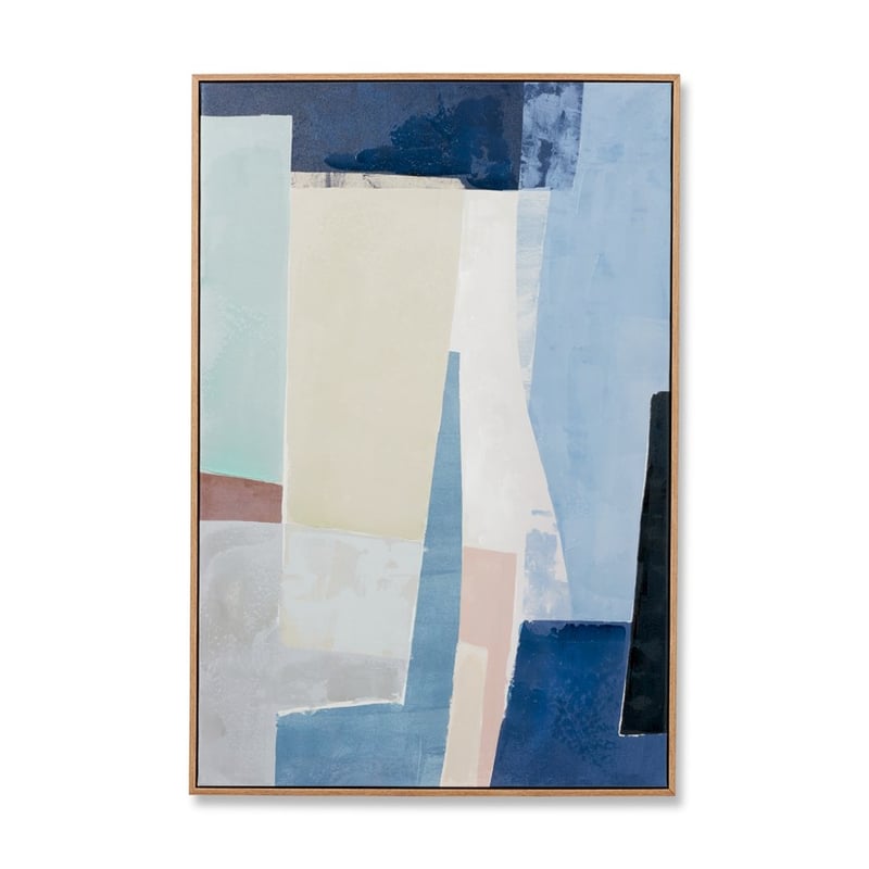 Patchwork Cloud Blue Grey Skies Field Wall Art