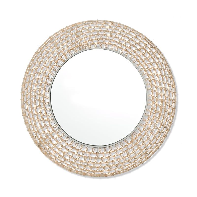 Woven Mirror 81cm Natural Rattan Round