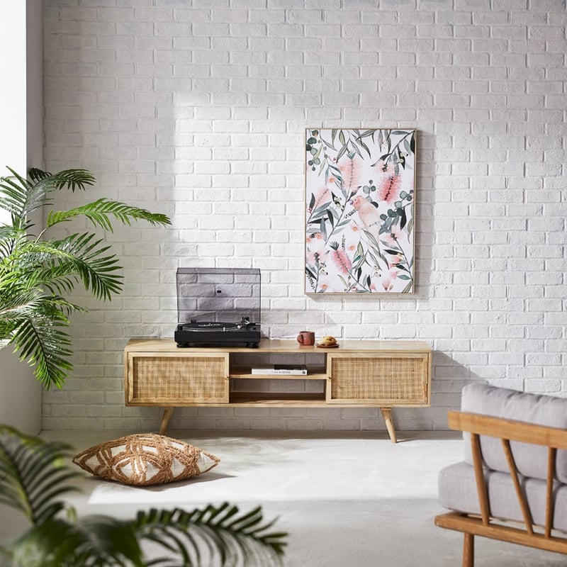Australian Native Flora Blush Pink Cockatoo Wall Art