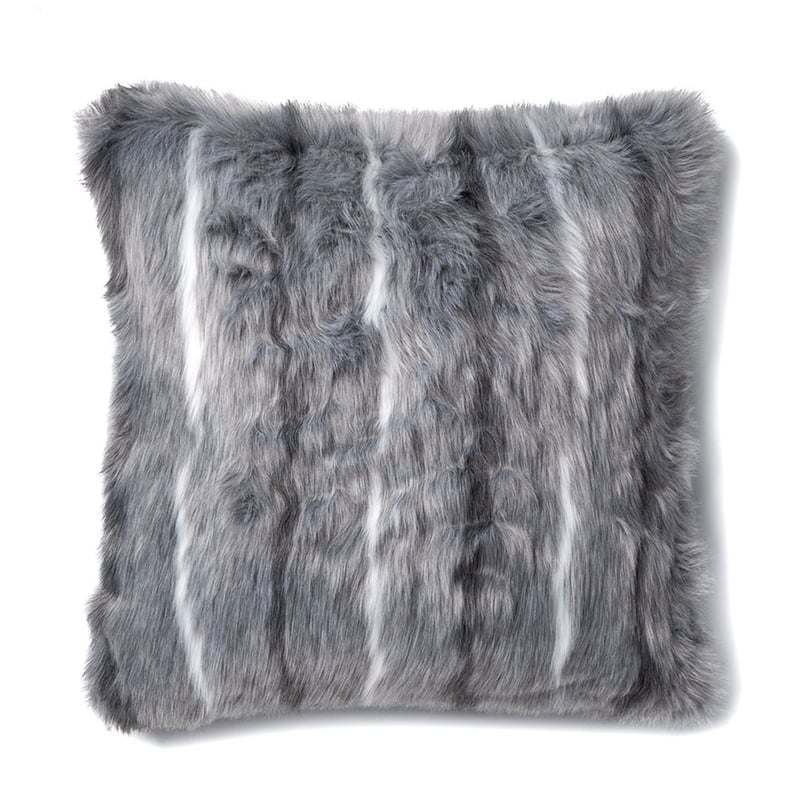 Montana Fur Grey Stripe Cushion
