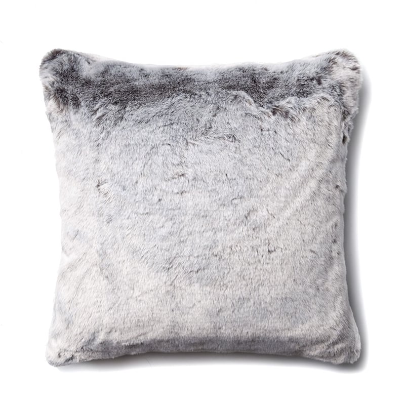 Montana Fur Grey Wolf Cushion